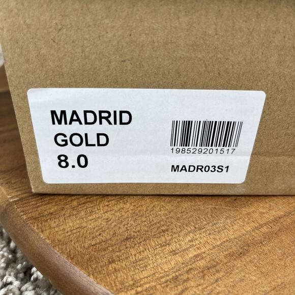 Steve Madden Women's Madrid Sneakers Size 8 Shiny Metallic Gold Shoes - Picture 11 of 12